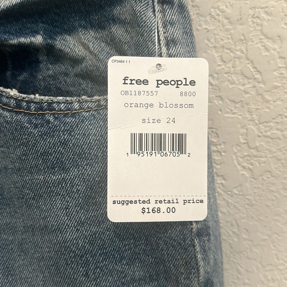 Free people orange blossom bootcut jeans size 24 NWT - Picture 4 of 11